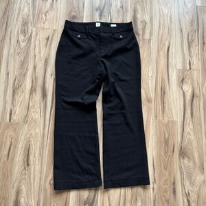 GAP High Rise Baby Boot Cut Black Wide-Leg Trousers size 16